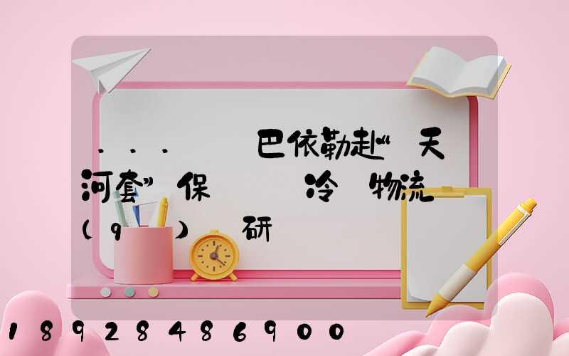 ...處長巴依勒赴“天賦河套”保鮮倉儲冷鏈物流園區(qū)調研