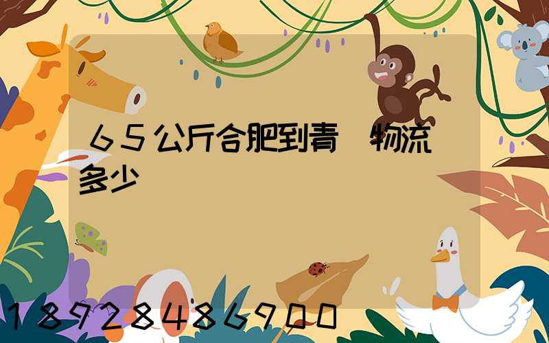 65公斤合肥到青島物流費多少錢