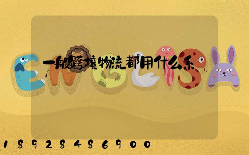 一般跨境物流都用什么系統