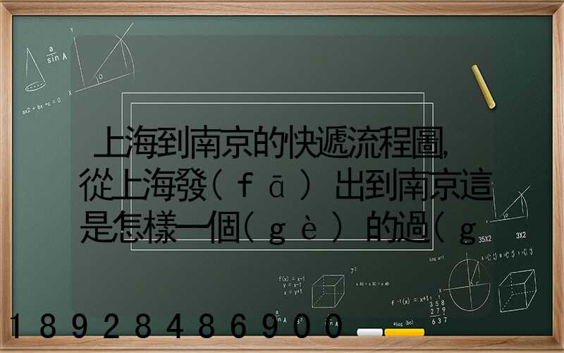 上海到南京的快遞流程圖,從上海發(fā)出到南京這是怎樣一個(gè)的過(guò)程
