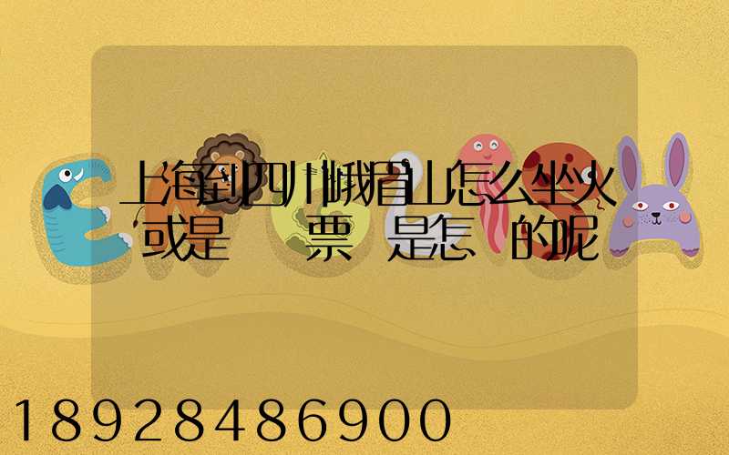 上海到四川峨眉山怎么坐火車或是飛機票價是怎樣的呢