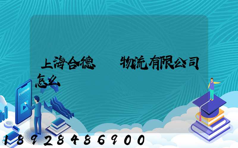 上海合德國際物流有限公司怎么樣