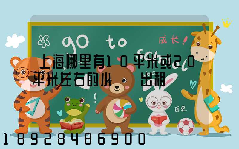 上海哪里有10平米或20平米左右的小倉庫出租