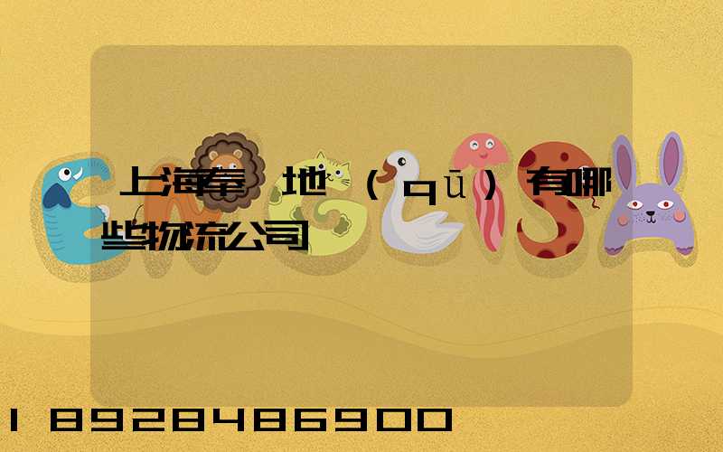 上海奉賢地區(qū)有哪些物流公司