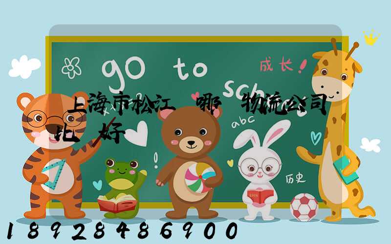 上海市松江區哪個物流公司比較好