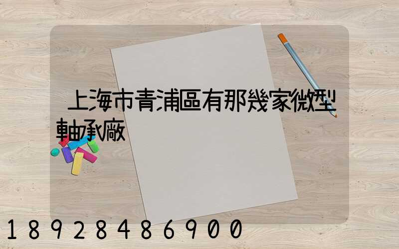 上海市青浦區有那幾家微型軸承廠