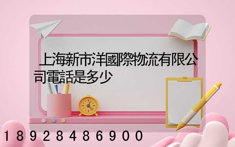 上海新市洋國際物流有限公司電話是多少