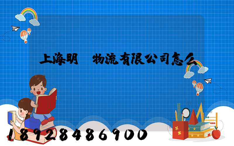 上海明眾物流有限公司怎么樣