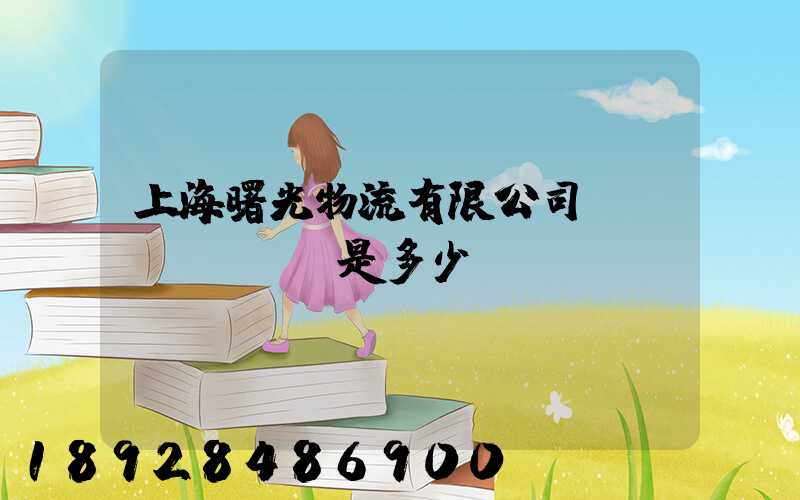 上海曙光物流有限公司電話(huà)是多少