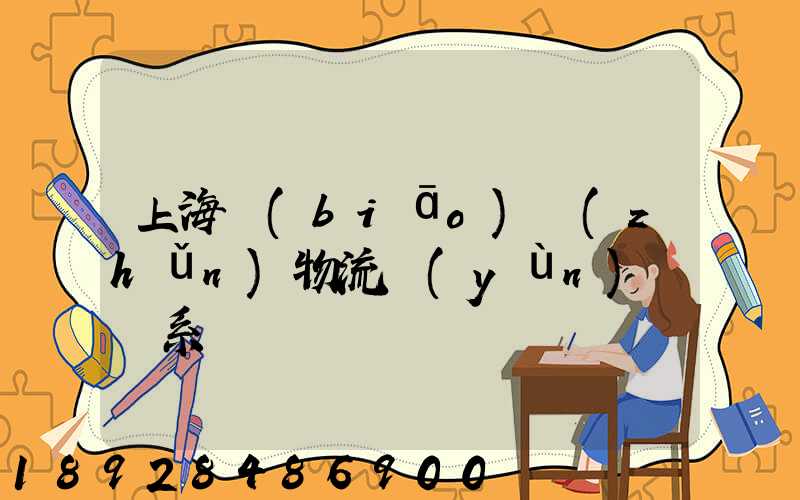 上海標(biāo)準(zhǔn)物流運(yùn)輸體系