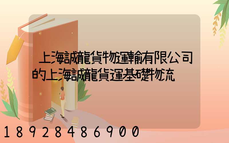 上海誠龍貨物運輸有限公司的上海誠龍貨運基礎物流