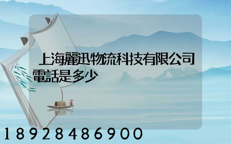 上海麗迅物流科技有限公司電話是多少