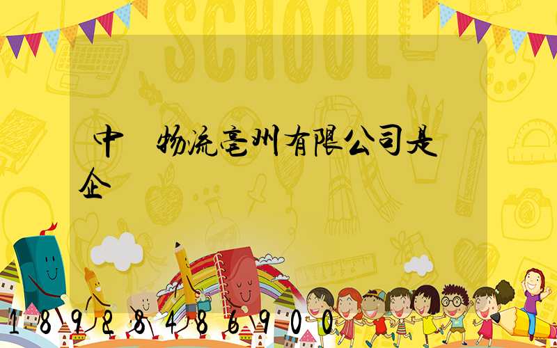 中國物流亳州有限公司是國企嗎