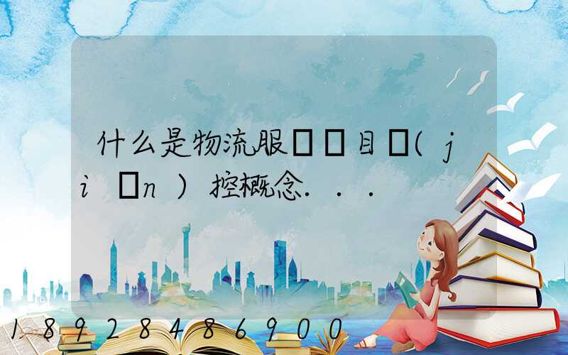 什么是物流服務項目監(jiān)控概念...