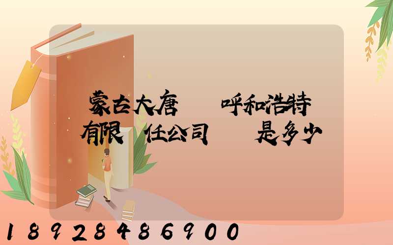 內蒙古大唐國際呼和浩特鋁電有限責任公司電話是多少