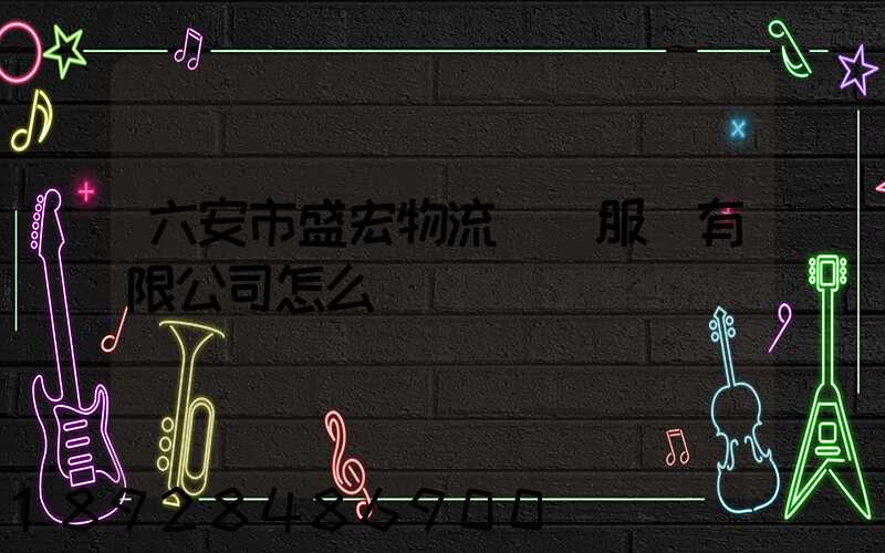 六安市盛宏物流運輸服務有限公司怎么樣