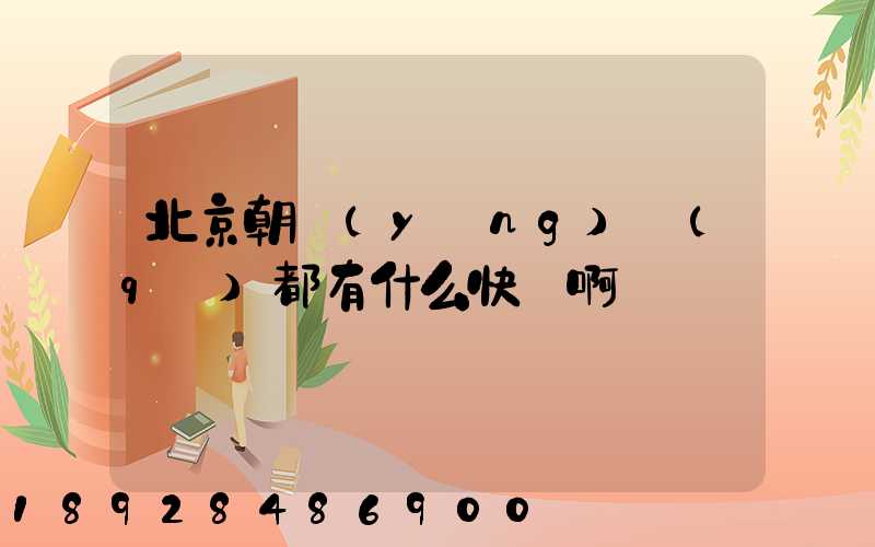 北京朝陽(yáng)區(qū)都有什么快遞啊