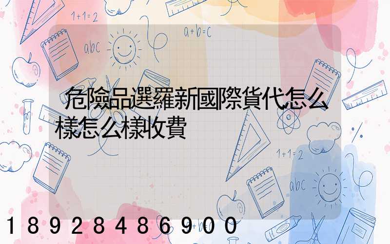 危險品選羅新國際貨代怎么樣怎么樣收費