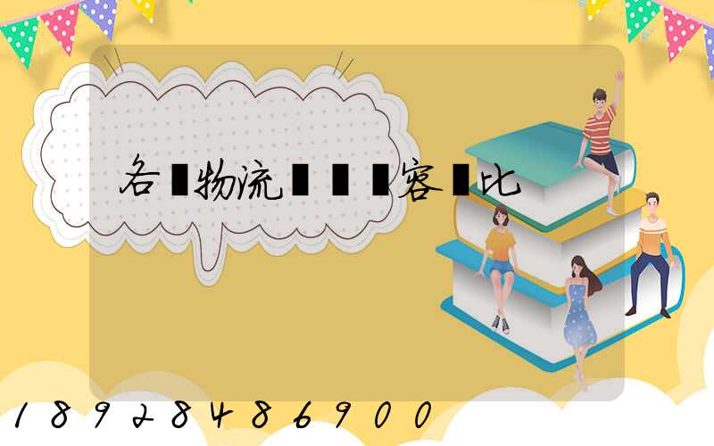 各種物流運輸內容對比