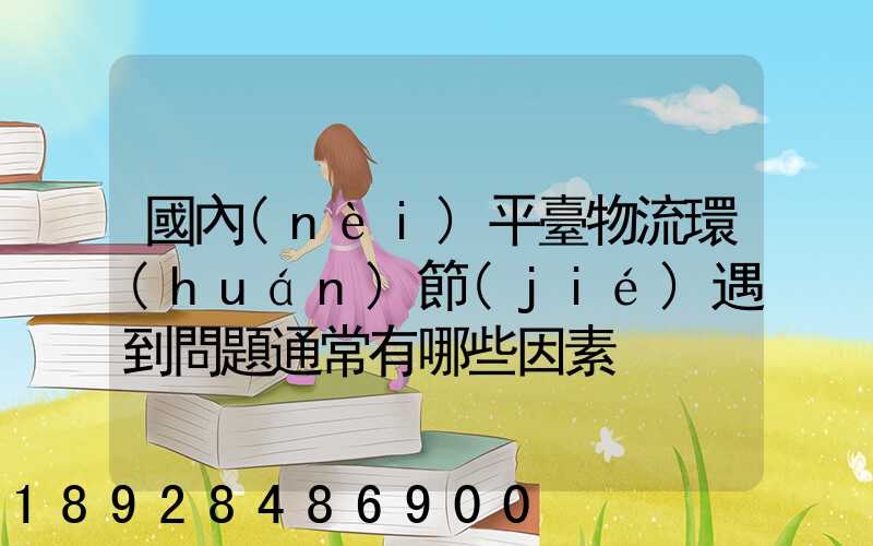國內(nèi)平臺物流環(huán)節(jié)遇到問題通常有哪些因素