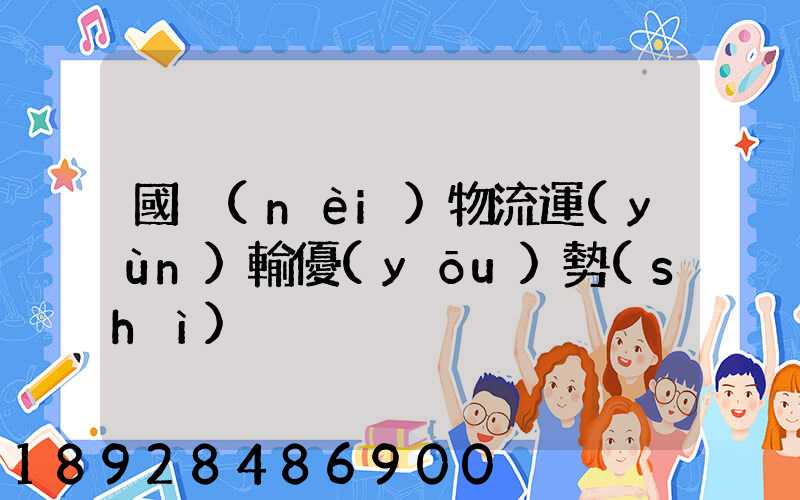 國內(nèi)物流運(yùn)輸優(yōu)勢(shì)