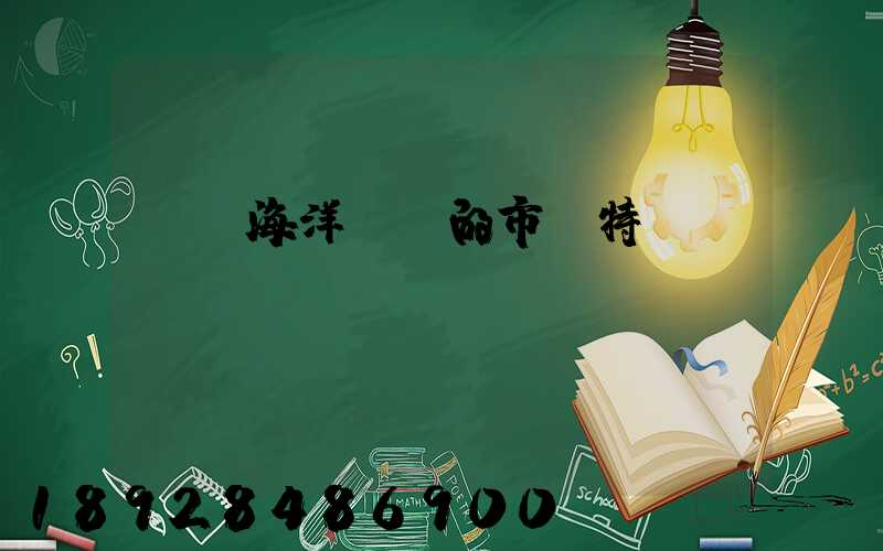 國際海洋運輸的市場特點