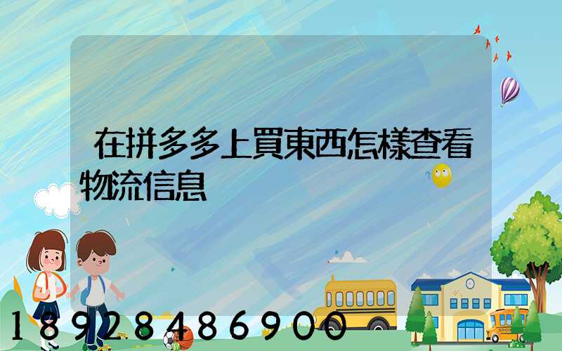 在拼多多上買東西怎樣查看物流信息