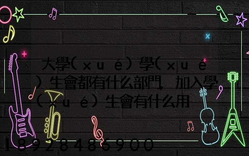 大學(xué)學(xué)生會都有什么部門,加入學(xué)生會有什么用