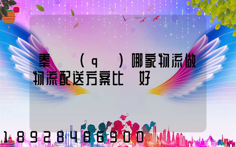 奉賢區(qū)哪家物流做物流配送方案比較好