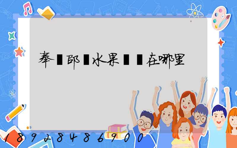 奉賢邵廠水果倉庫在哪里