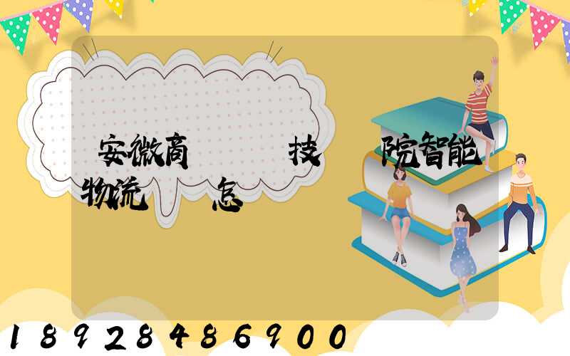 安微商貿職業技術學院智能物流專業怎樣