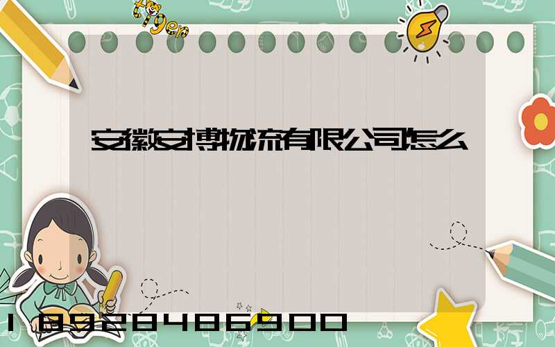 安徽安博物流有限公司怎么樣