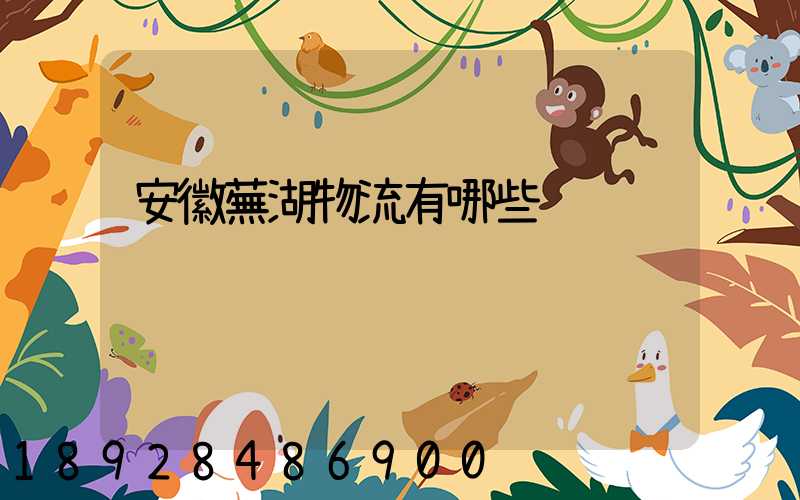 安徽蕪湖物流有哪些