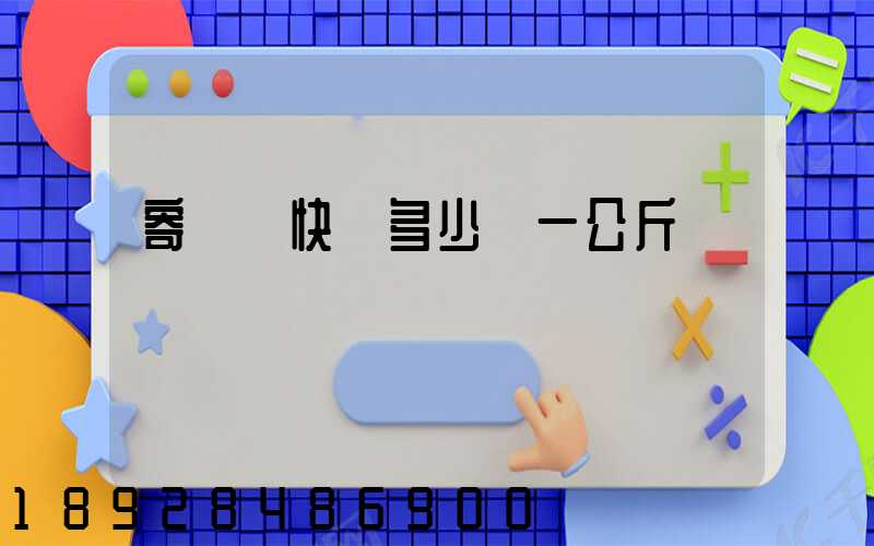 寄國際快遞多少錢一公斤