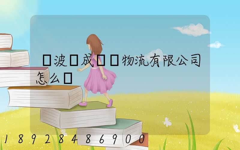 寧波嶸成國際物流有限公司怎么樣