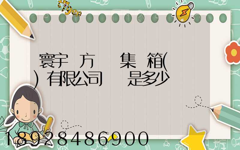 寰宇東方國際集裝箱(啟東)有限公司電話是多少