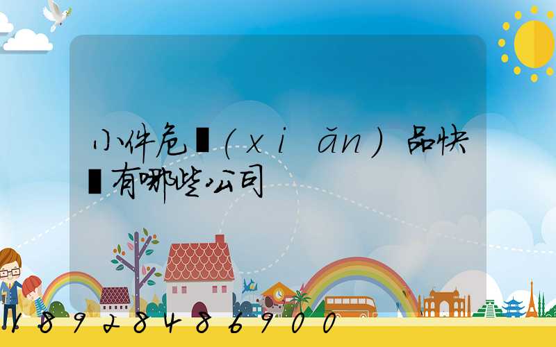 小件危險(xiǎn)品快遞有哪些公司