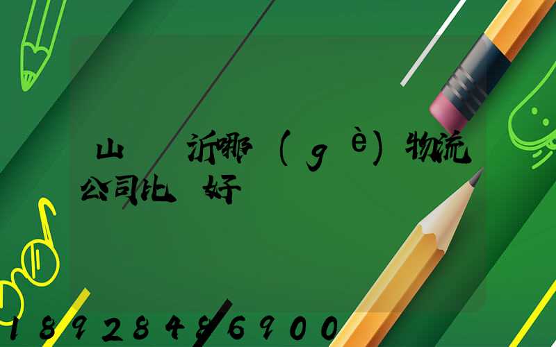 山東臨沂哪個(gè)物流公司比較好