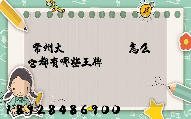 常州大學(xué)怎么樣它都有哪些王牌專業(yè)