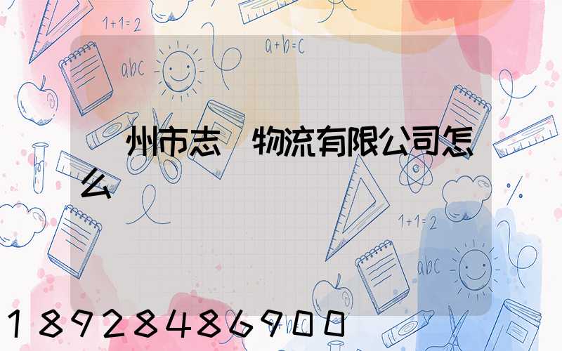 廣州市志偉物流有限公司怎么樣