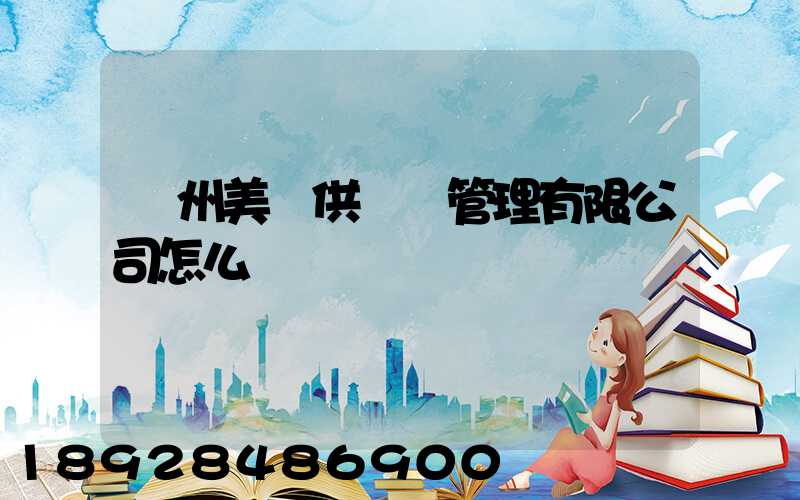 廣州美順供應鏈管理有限公司怎么樣