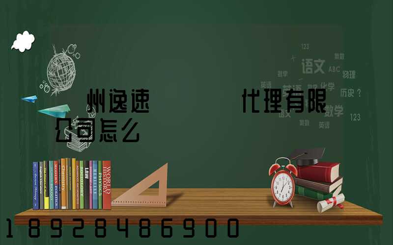 廣州逸速國際貨運代理有限公司怎么樣