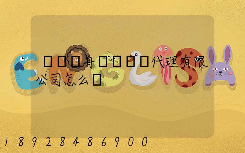 廣東遠舟國際貨運代理有限公司怎么樣