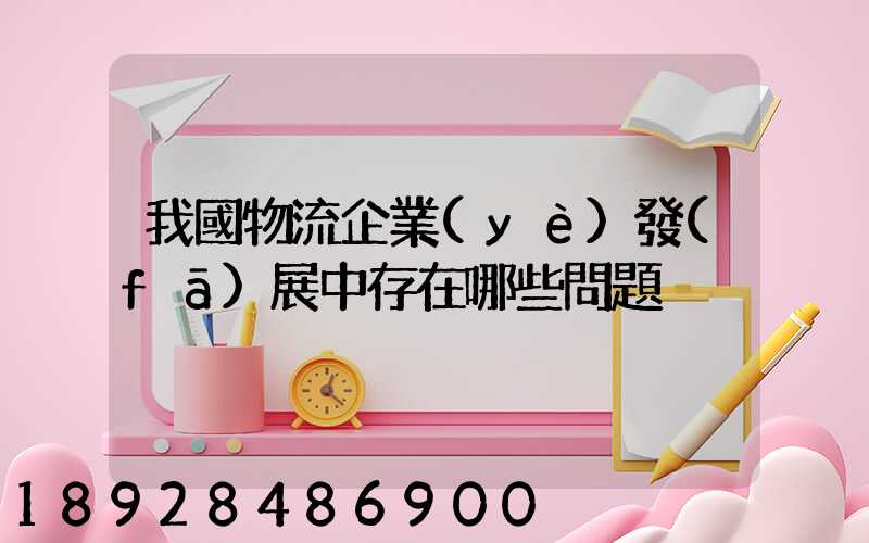 我國物流企業(yè)發(fā)展中存在哪些問題
