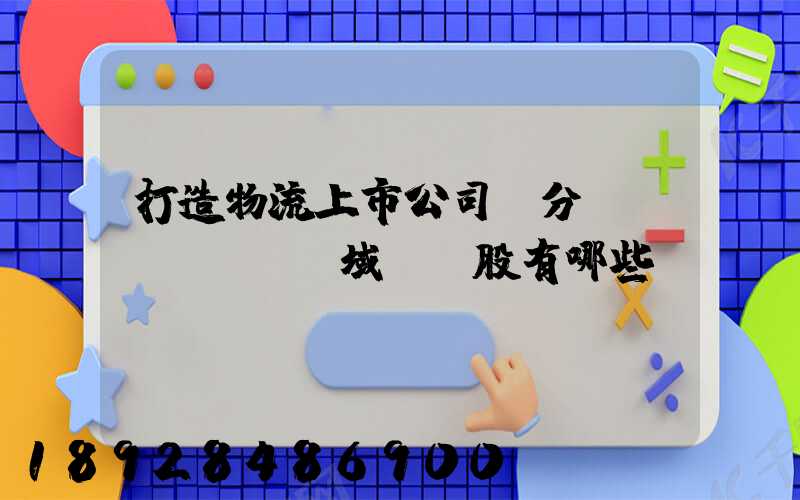 打造物流上市公司細分領(lǐng)域龍頭股有哪些