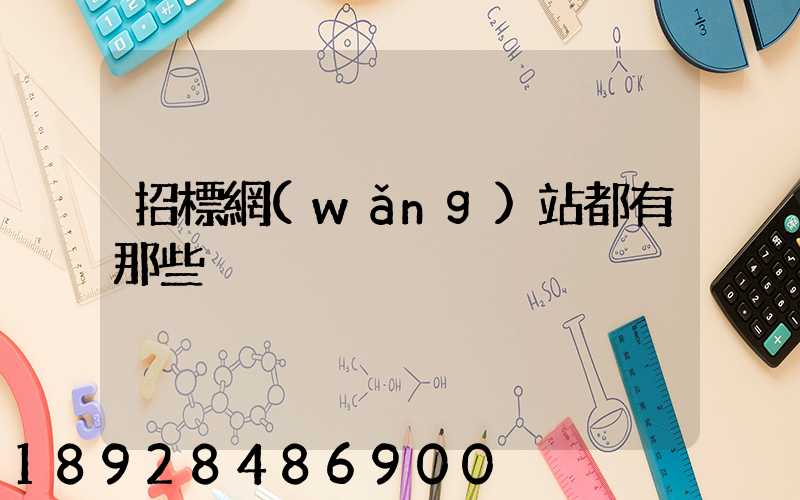 招標網(wǎng)站都有那些