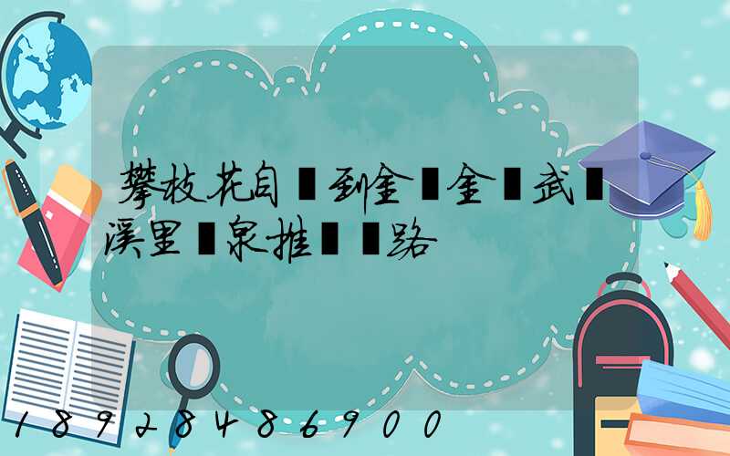 攀枝花自駕到金華金華武義溪里溫泉推薦線路