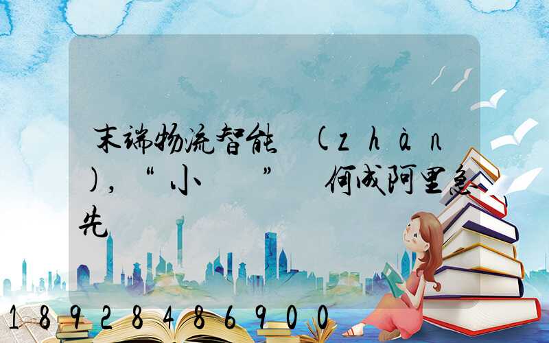 末端物流智能戰(zhàn),“小蠻驢”憑何成阿里急先鋒