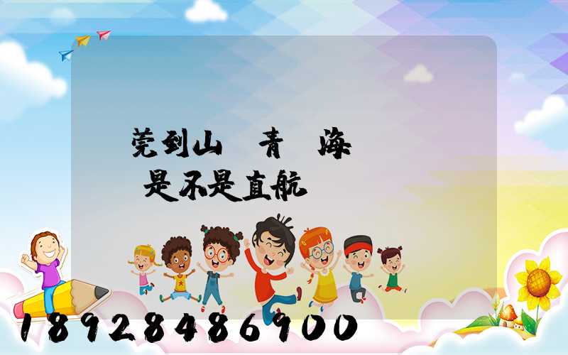 東莞到山東青島海運(yùn)是不是直航