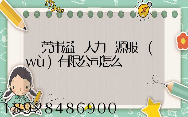 東莞市溢興人力資源服務(wù)有限公司怎么樣